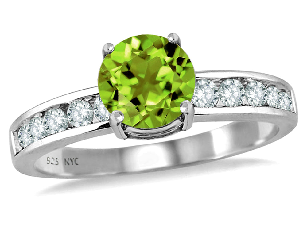 Star K Round 7mm Genuine Peridot Ring