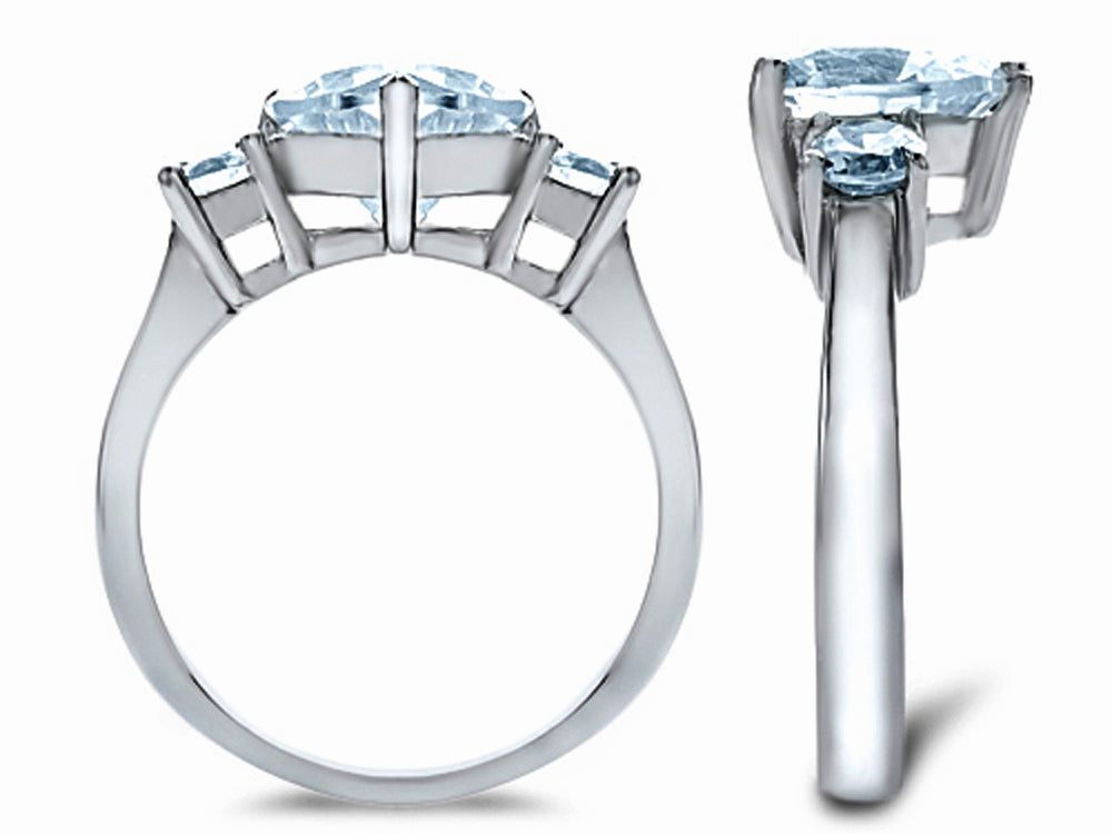 Star K 8mm Heart Shape Simulated Emerald Ring