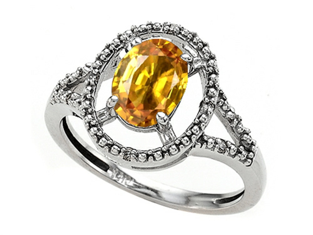 Tommaso Design Oval 8x6mm Genuine Citrine Ring