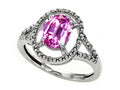 Tommaso Design Oval 8x6mm Created Pink Sapphire Ring