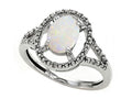 Tommaso Design Oval 8x6mm Genuine Opal Ring