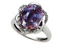 Tommaso Design Oval 12x10mm Simulated Alexandrite Ring