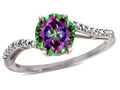 Tommaso Design Round 7mm Mystic Rainbow Topaz s Bypass Ring