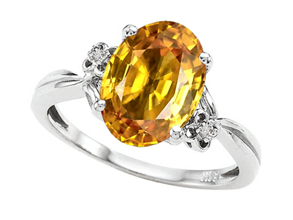 Tommaso Design Oval 10x8mm Genuine Citrine Ring