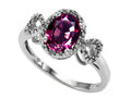 Tommaso Design Oval 8x6mm Genuine Rhodolite Ring