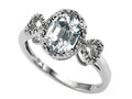 Tommaso Design Oval Genuine White Topaz Ring