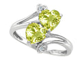 Tommaso Design Heart Shape 6 mm Genuine Lemon Quartz Ring