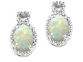 Tommaso Design Oval 7x5mm Genuine Opal Earrings