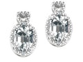 Tommaso Design Oval 7x5mm Genuine White Topaz Earrings