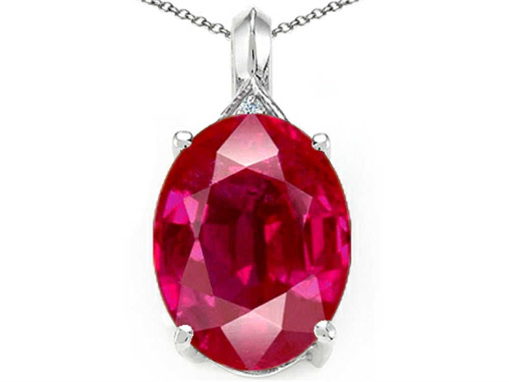 Tommaso Design Created Oval Ruby Pendant Necklace