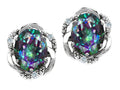 Tommaso Design Oval 8x6mm Rainbow Mystic Topaz Earrings
