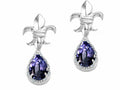Tommaso Design Pear Shape 7x5mm Genuine Iolite Earrings