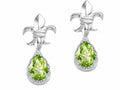 Tommaso Design Pear Shape 7x5mm Genuine Peridot Earrings