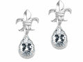 Tommaso Design Pear Shape 7x5mm Genuine White Topaz Earrings