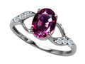 Tommaso Design Oval 8x6mm Genuine Rhodolite Ring