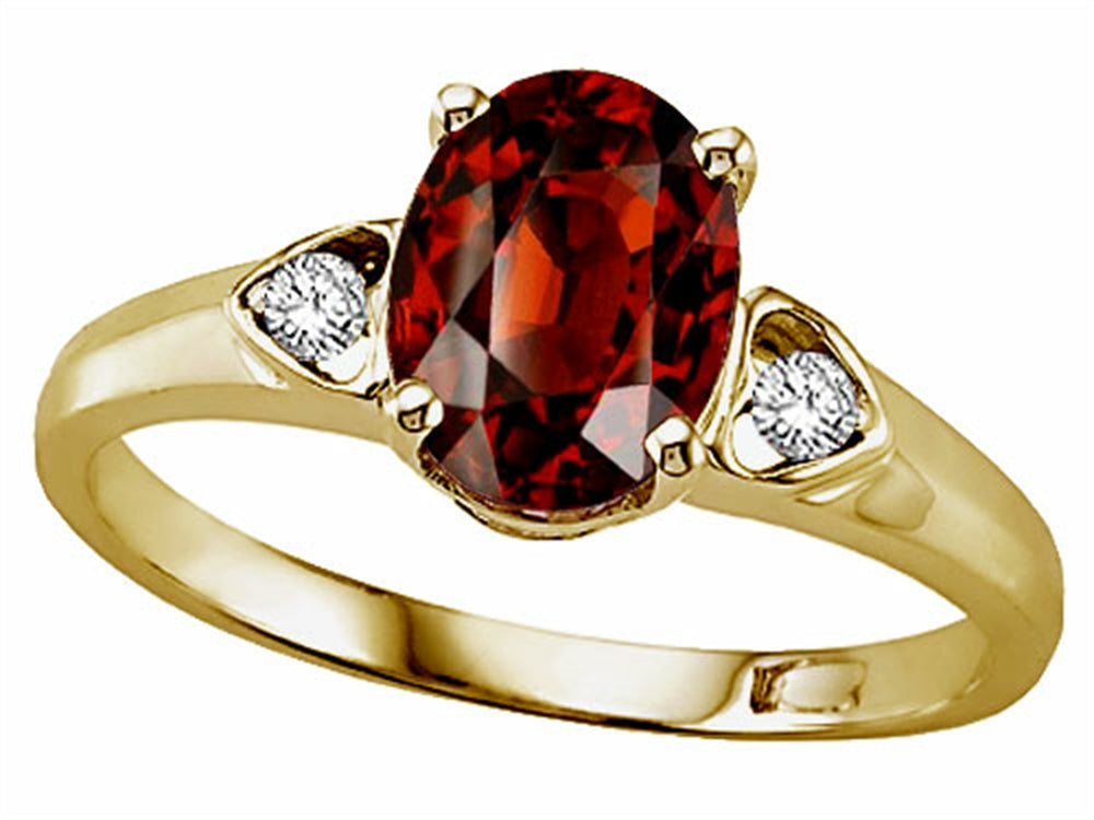 Tommaso Design Genuine Garnet Ring