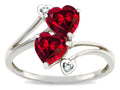 Tommaso Design Heart Shape 6 mm Created Ruby Ring