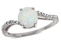 Tommaso Design Round 7mm Genuine Opal s Bypass Ring