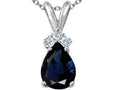 Tommaso Design Genuine Sapphire Pendant Necklace