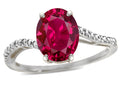 Tommaso Design Oval Created Ruby Ring