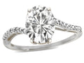 Tommaso Design Oval Genuine White Topaz Ring