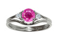 Tommaso Design Genuine Pink Sapphire Ring