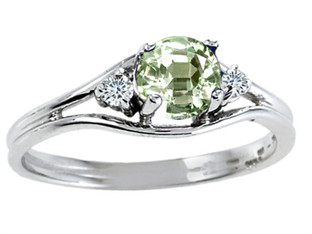 Tommaso Design Green Amethyst Ring