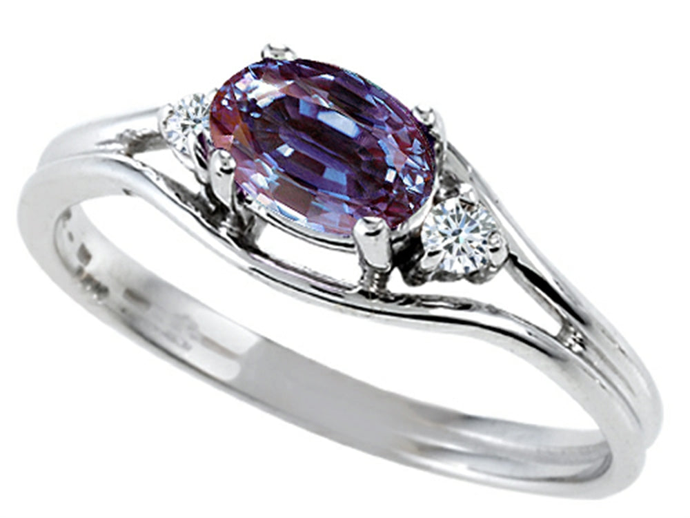 Tommaso Design Simulated Alexandrite Ring