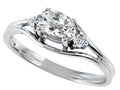 Tommaso Design Genuine White Topaz Ring