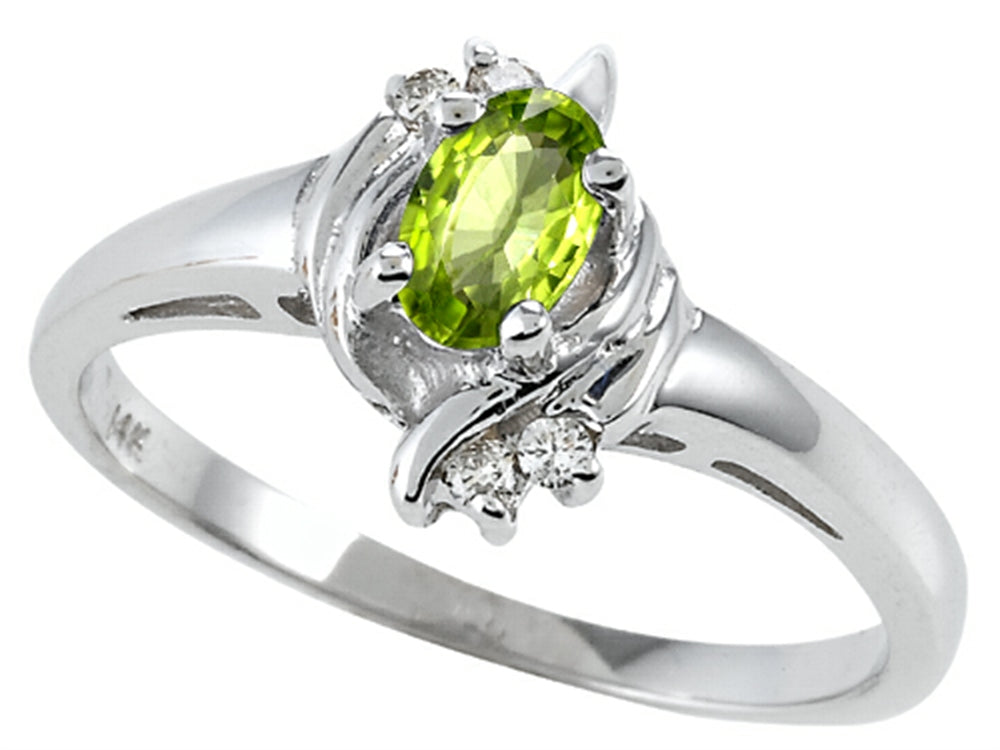 Tommaso Design Genuine Peridot Ring