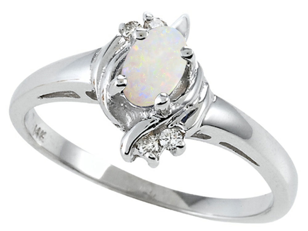 Tommaso Design Genuine Opal Ring