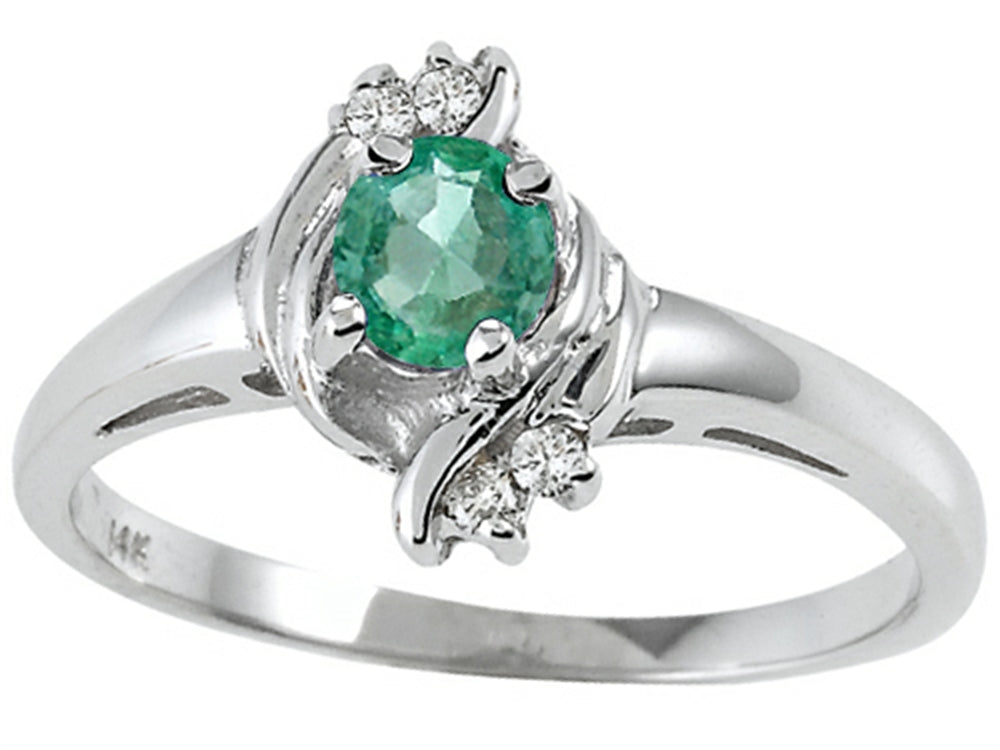 Tommaso Design Genuine Emerald Ring