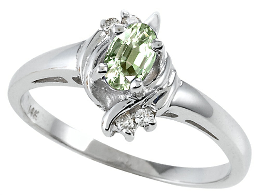Tommaso Design Green Amethyst Ring
