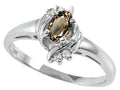 Tommaso Design Genuine Smoky Quartz Ring