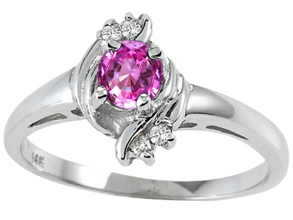 Tommaso Design Genuine Pink Tourmaline Ring