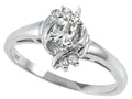 Tommaso Design Genuine White Topaz Ring