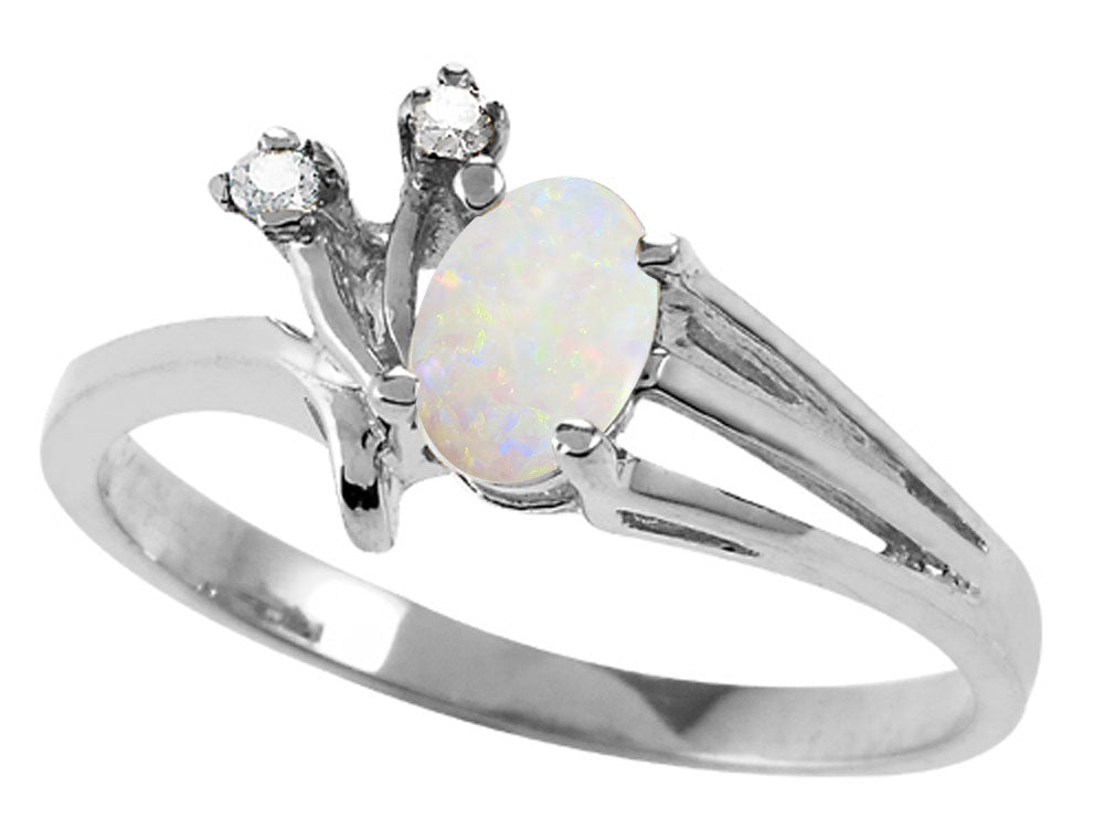 Tommaso Design Genuine Opal Ring