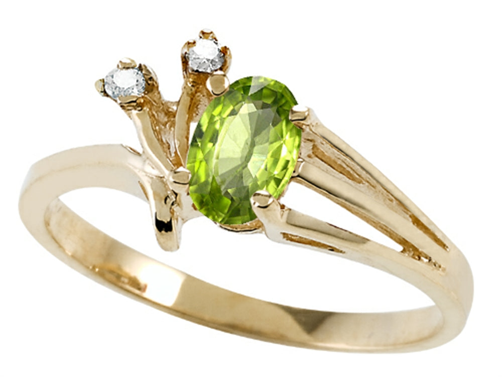 Tommaso Design Genuine Peridot Ring