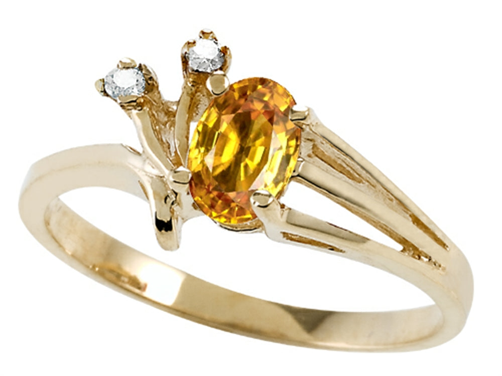 Tommaso Design Genuine Citrine Ring