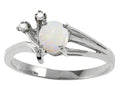 Tommaso Design Round 5mm Genuine Opal Ring