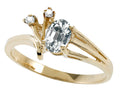 Tommaso Design Genuine White Topaz Ring