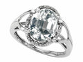 Tommaso Design Oval Genuine White Topaz Ring