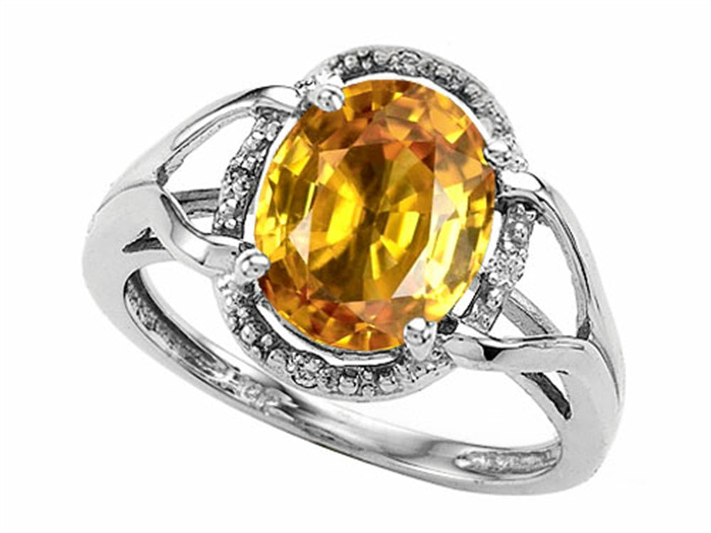 Tommaso Design Oval 10x8mm Genuine Citrine Ring