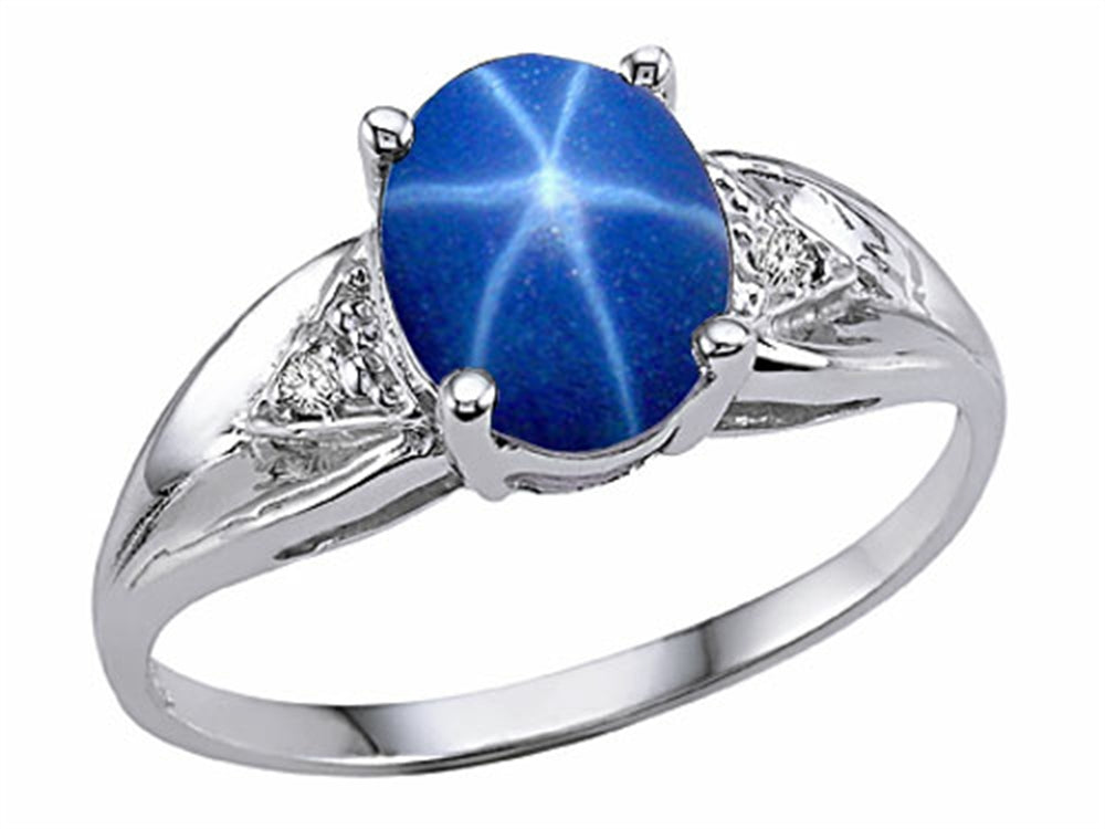 Tommaso Design Created Star Sapphire and Genuine Diamond Ring