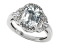 Tommaso Design Oval Genuine White Topaz Ring