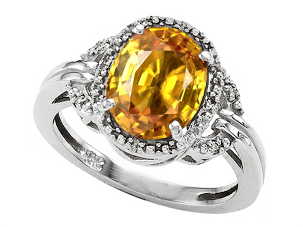Tommaso Design Oval 10x8mm Genuine Citrine Ring