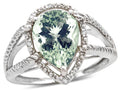 Star K  Pear Shape 11x8mm Green Amethyst Ring
