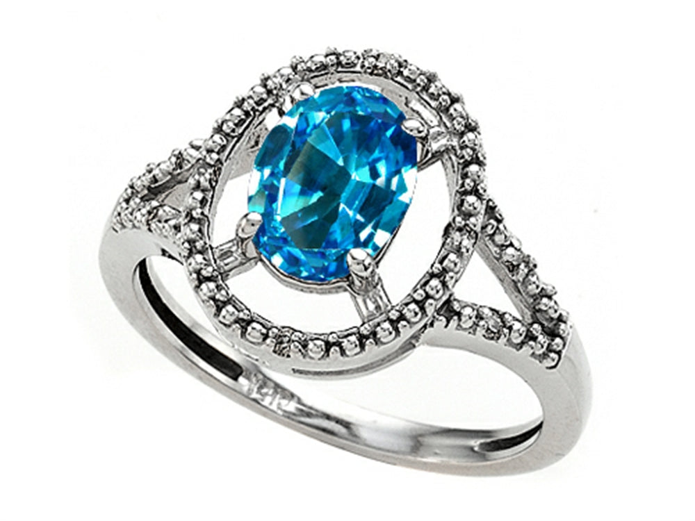 Tommaso Design Genuine Blue Topaz Ring