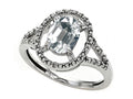 Tommaso Design Oval Genuine White Topaz Ring