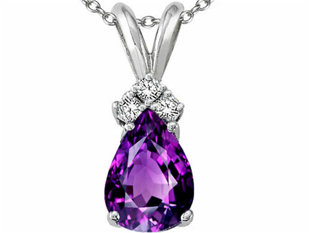 Tommaso Design Genuine Amethyst Pendant Necklace